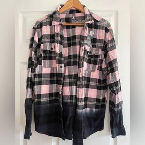 Disney Pink and Black Plaid Shirt- La Ratatouille